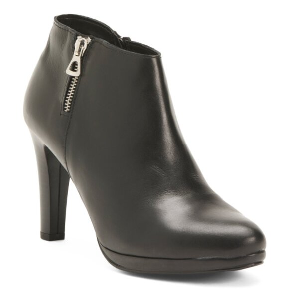 NEW  RIZZOLI Leather Ankle Heeled Booties With Lateral Zippers black 269tn - Picture 5 of 6